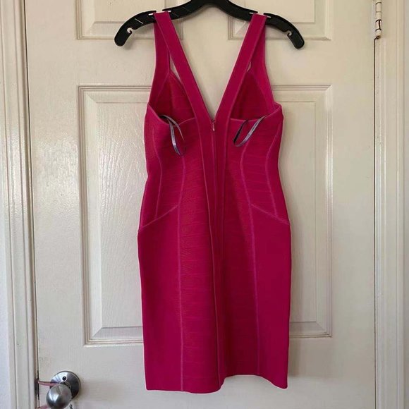NWOT Hervé Léger Angelica Cocktail Dress Size M - Picture 7 of 9